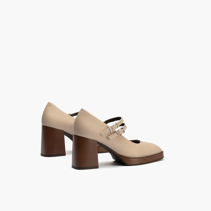 Pitillos Mercedes En Napa Para Mujer Color Piedra