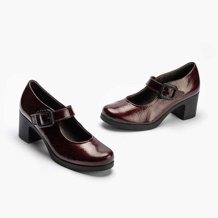 Pitillos Mercedes Para Mujer Color Burdeos