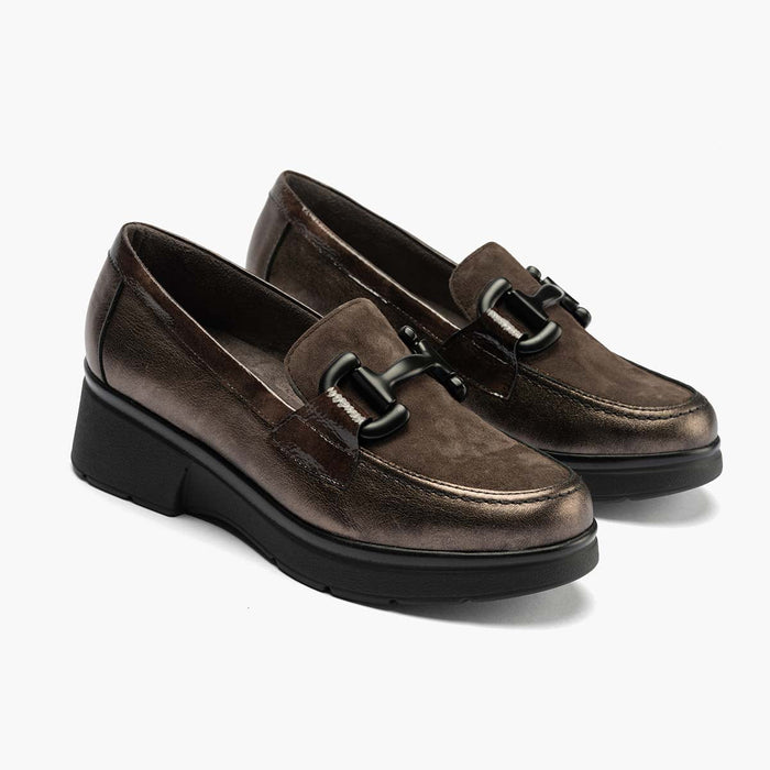 Pitillos Mocasín Adorno De Mujer Color Marrón