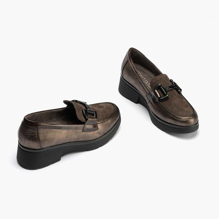 Pitillos Mocasín Adorno De Mujer Color Marrón