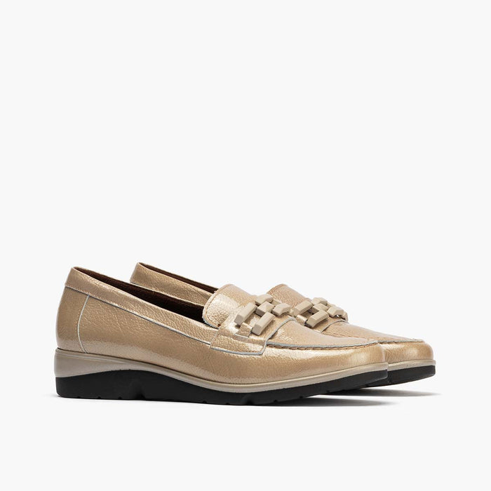 Pitillos Mocasín Adorno De Mujer Color Piedra