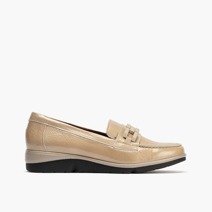 pitillos Mocasín Adorno de mujer color piedra