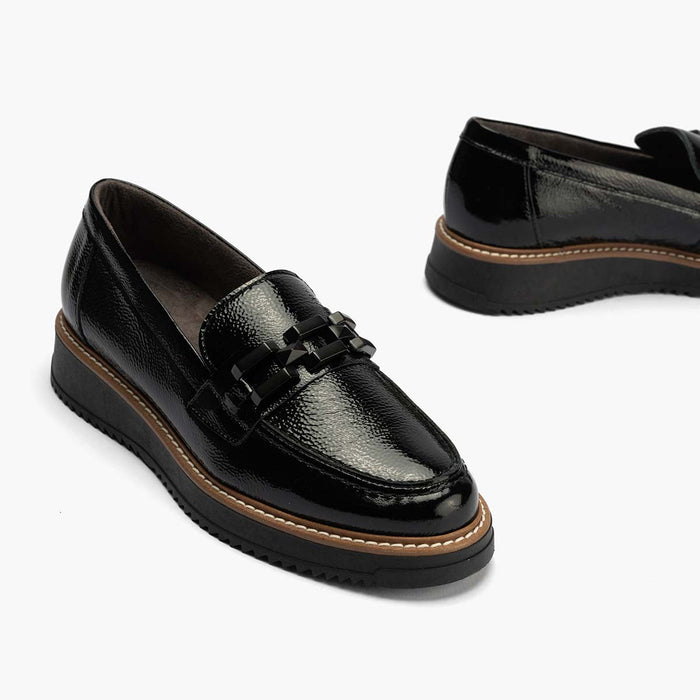 Pitillos Mocasín Adorno Mujer Color Negro