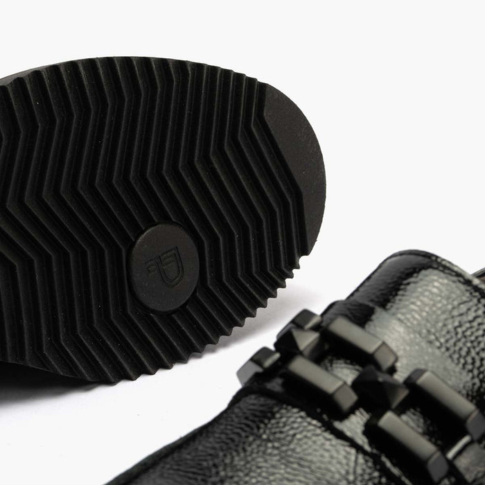 Pitillos Mocasín Adorno Mujer Color Negro