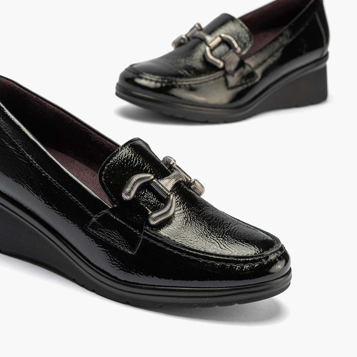 Pitillos Mocasín Adorno Mujer Color Negro