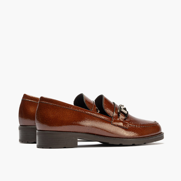 Pitillos Mocasín Adorno Para Mujer Color Cuero