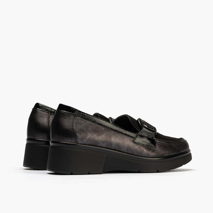 Pitillos Mocasín Adorno Para Mujer Color Negro