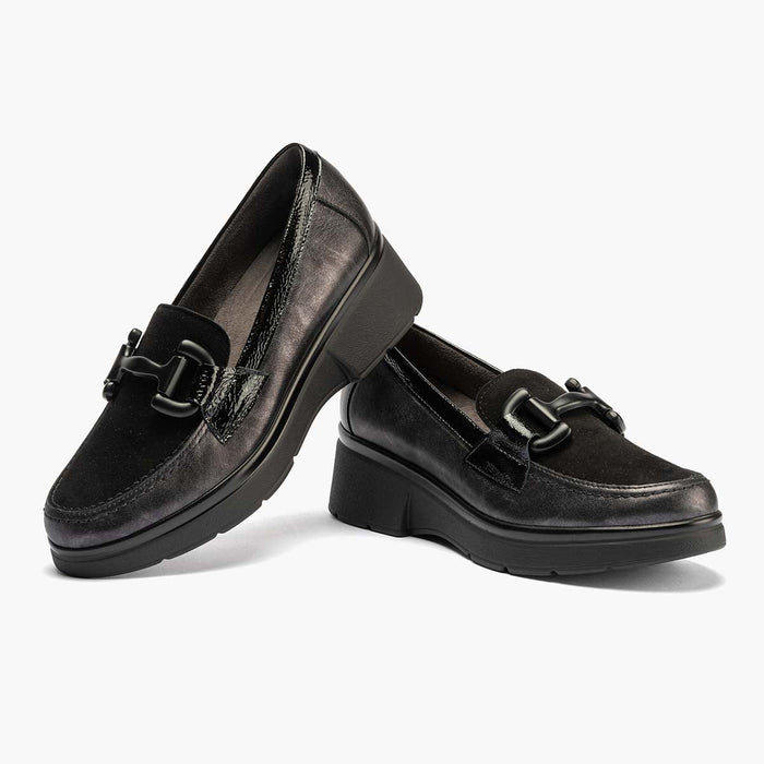 Pitillos Mocasín Adorno Para Mujer Color Negro