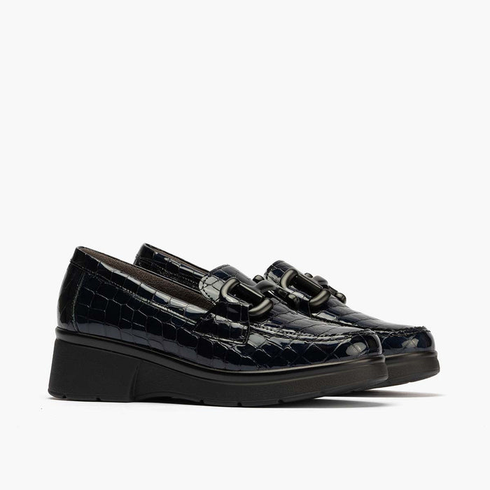 pitillos Mocasín coco de mujer color marino