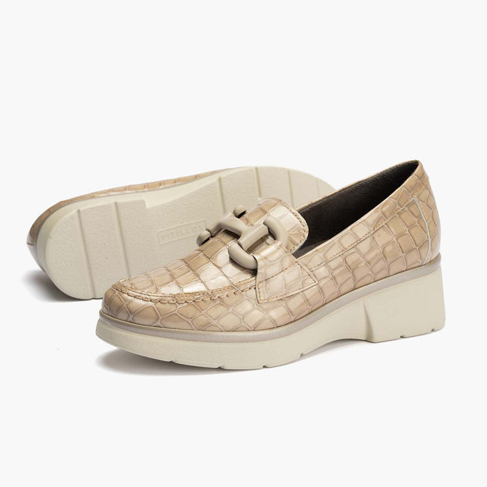 Pitillos Mocasín Coco Mujer Color Piedra