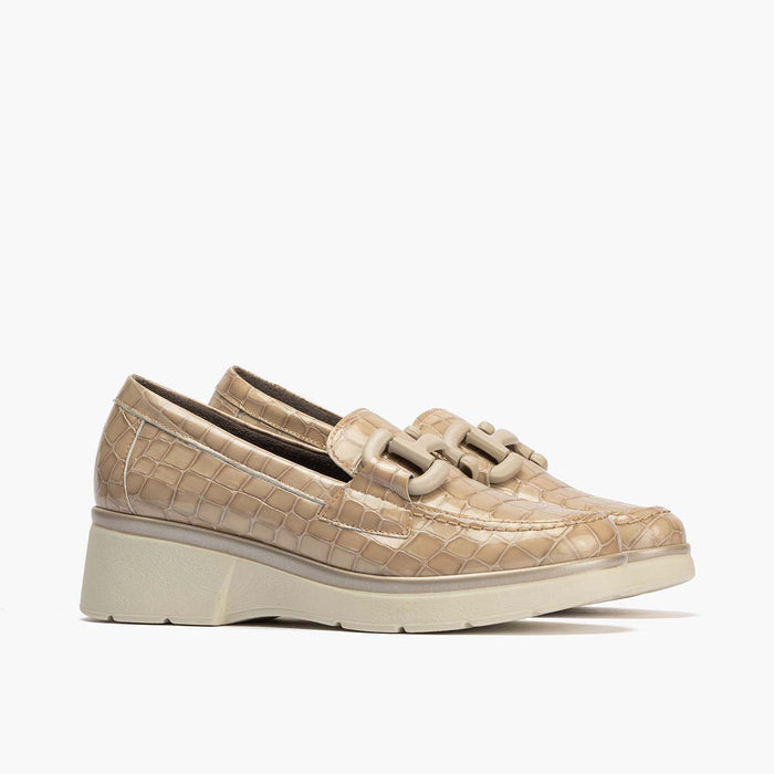 pitillos Mocasín coco mujer color piedra