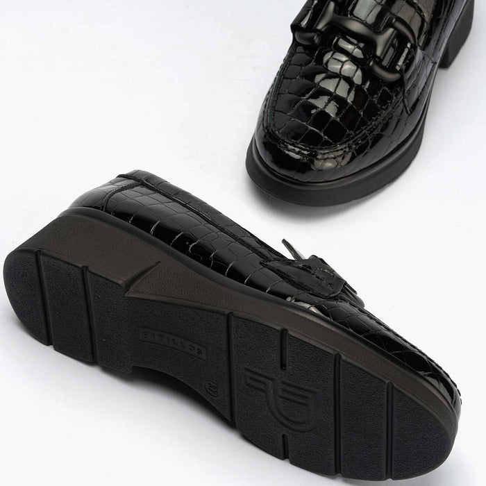 Pitillos Mocasín Coco Para Mujer Color Negro