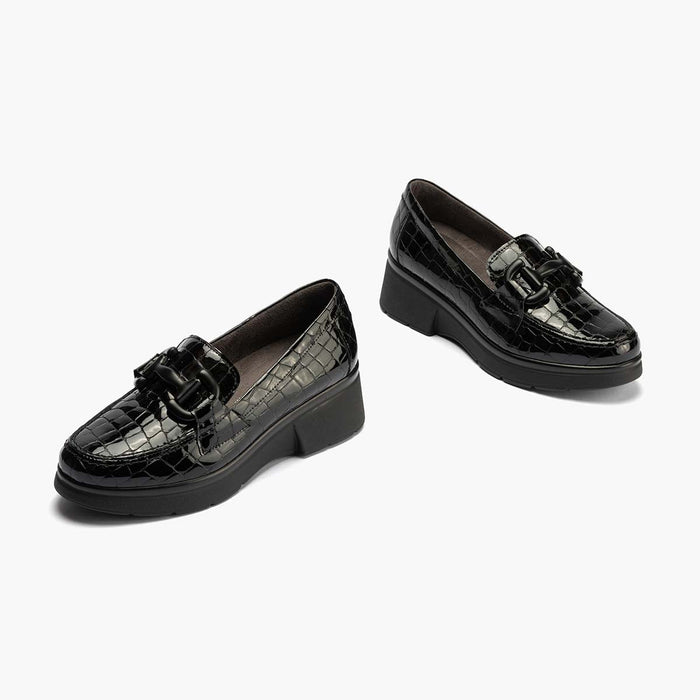 Pitillos Mocasín Coco Para Mujer Color Negro