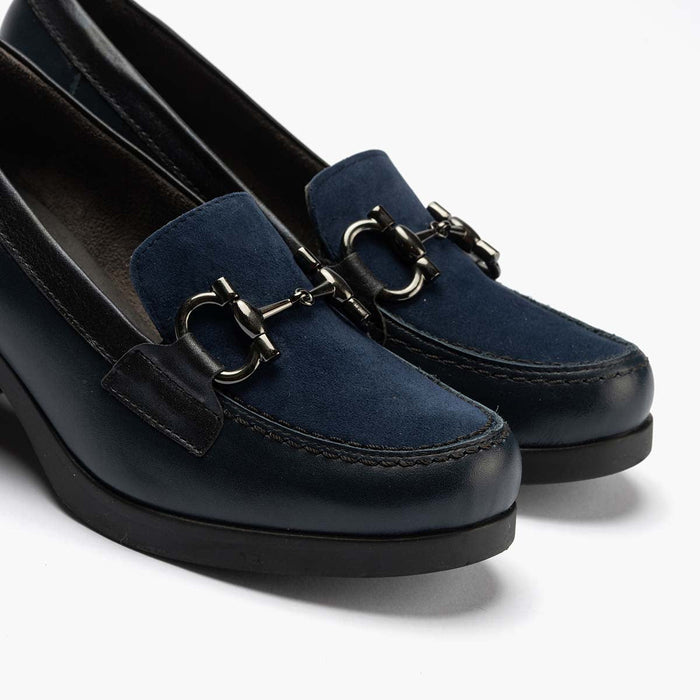 Pitillos Mocasín Combinado De Mujer Color Marino