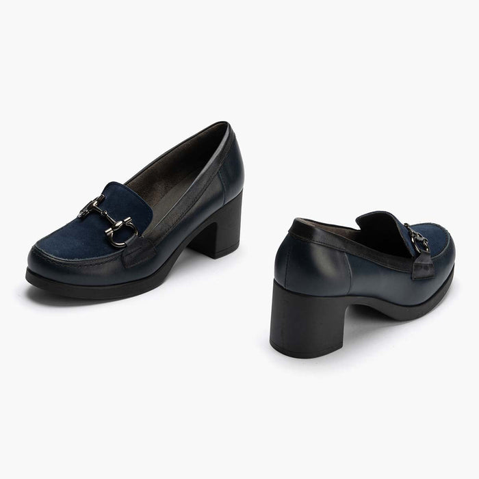 Pitillos Mocasín Combinado De Mujer Color Marino