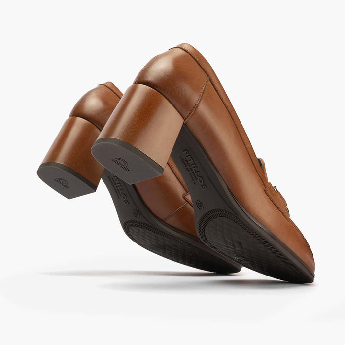 Pitillos Mocasín Con Adorno De Mujer Color Cuero