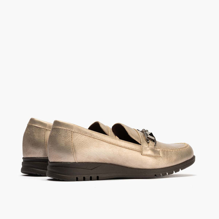 Pitillos Mocasín Con Adorno De Mujer Color Piedra