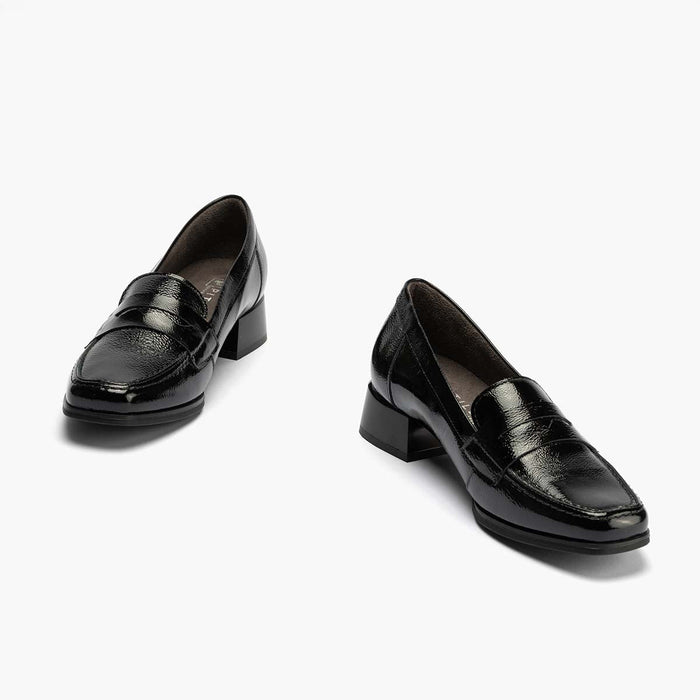 Pitillos Mocasín En Charol Para Mujer Color Negro