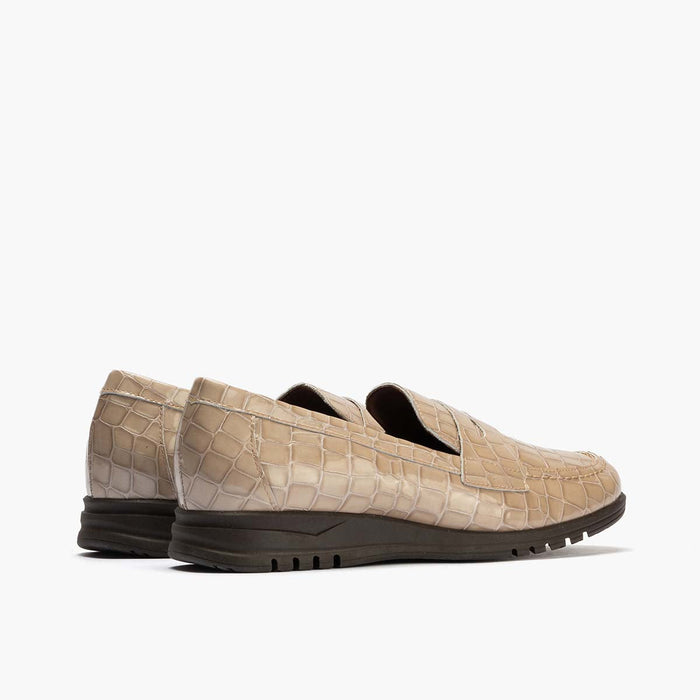 Pitillos Mocasín En Coco De Mujer Color Piedra