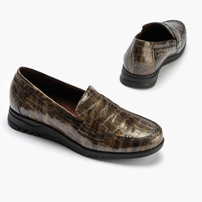 Pitillos Mocasín En Coco Para Mujer Color Humo