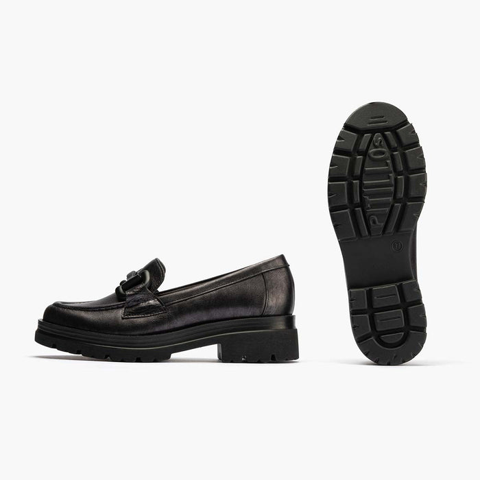 Pitillos Mocasín En Laminado Mujer Color Antracita