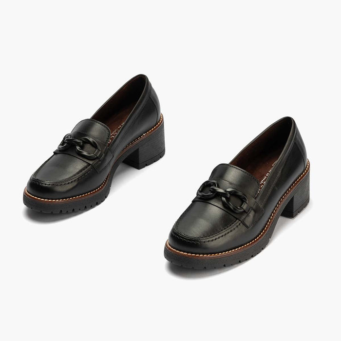 Pitillos Mocasín En Napa Mujer Color Negro