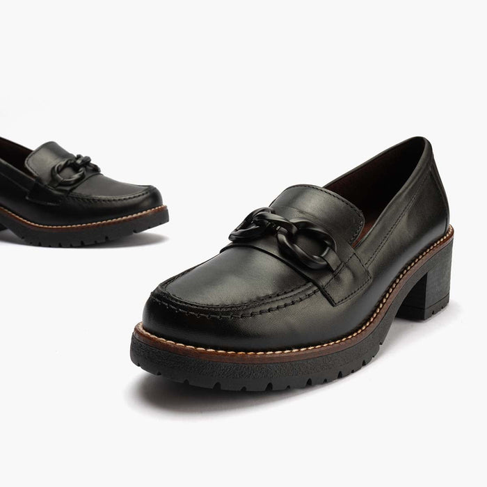 Pitillos Mocasín En Napa Mujer Color Negro