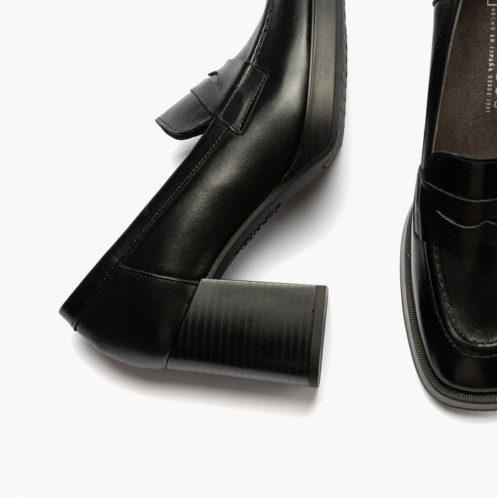 Pitillos Mocasín En Napa Mujer Color Negro