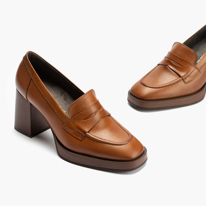 Pitillos Mocasín En Napa Para Mujer Color Cuero