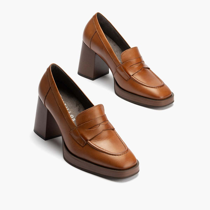 Pitillos Mocasín En Napa Para Mujer Color Cuero