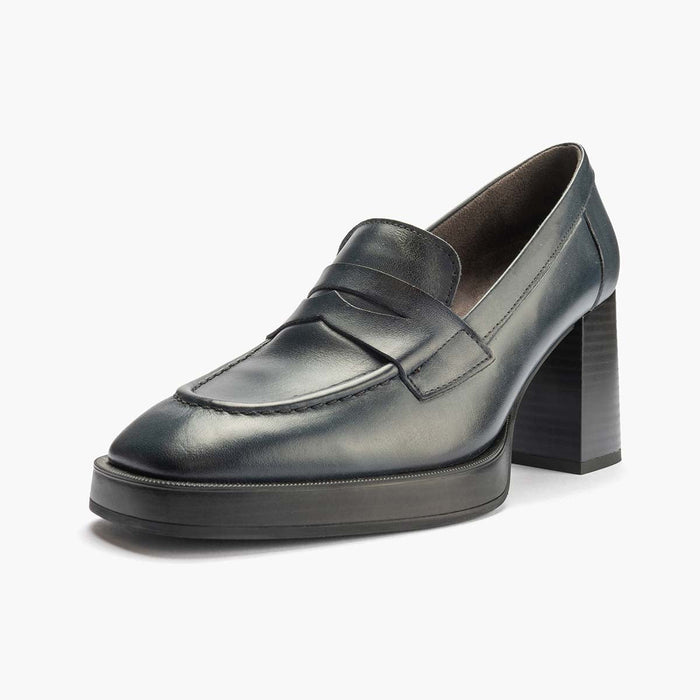 Pitillos Mocasín En Napa Para Mujer Color Marino