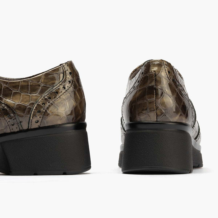 Pitillos Zapato Inglés Coco De Mujer Color Humo