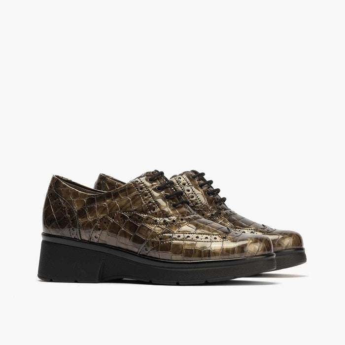 pitillos Zapato Inglés Coco de mujer color humo