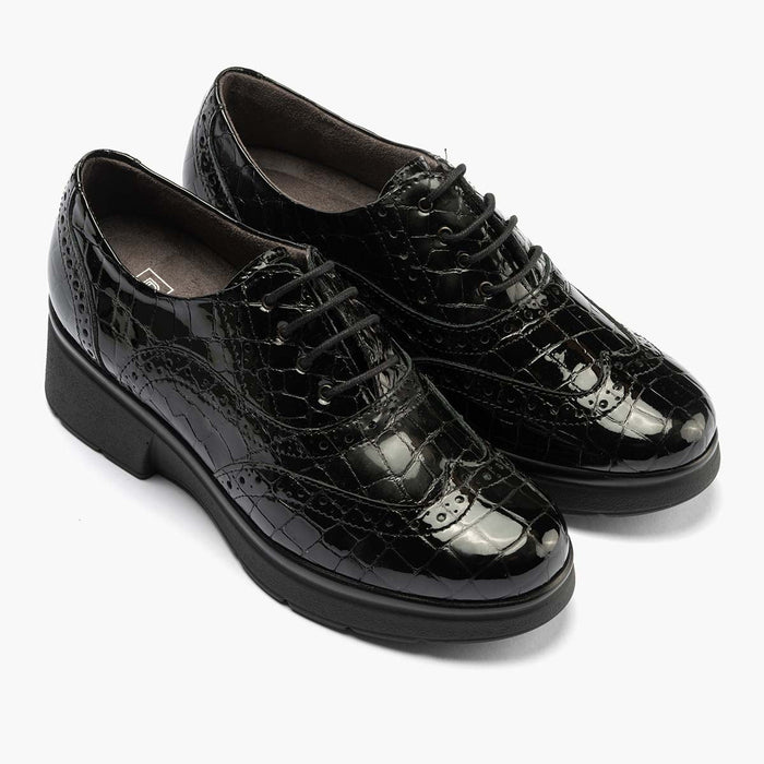 Pitillos Zapato Inglés Coco De Mujer Color Negro