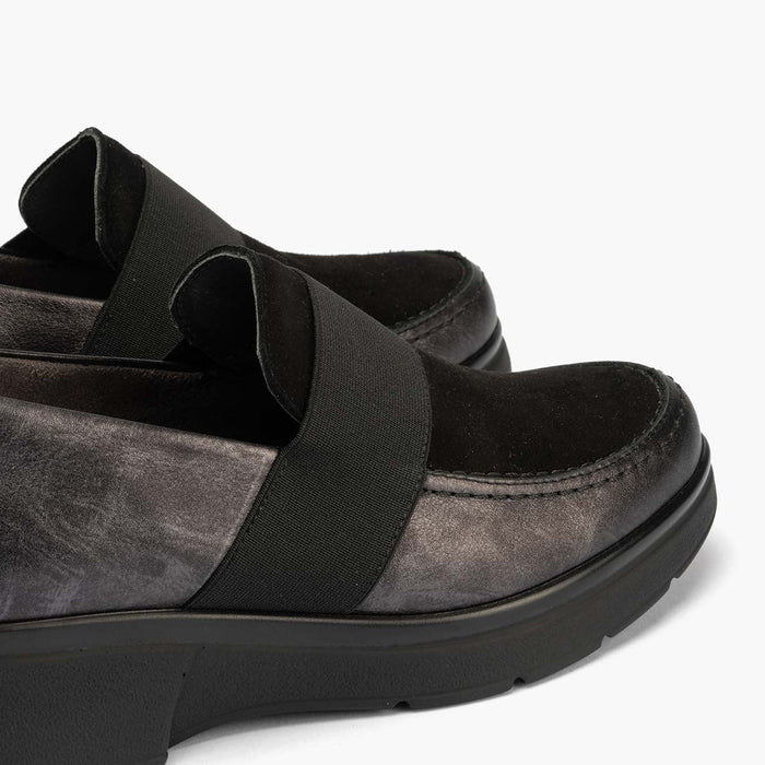 Pitillos Zapato Abotinado Con Elástico Mujer Color Negro