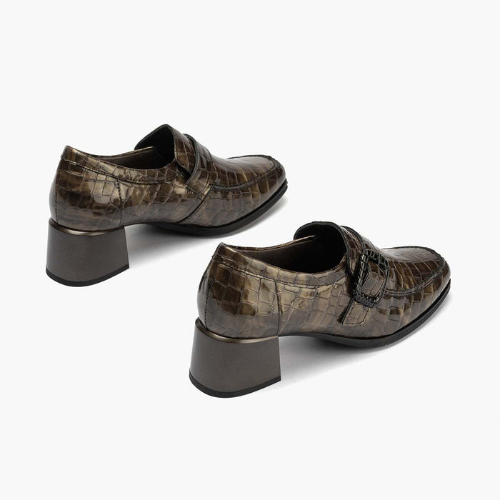 Pitillos Zapato Abotinado En Coco De Mujer Color Humo