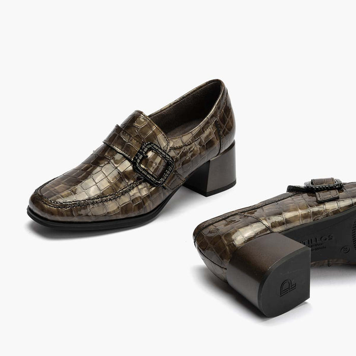 Pitillos Zapato Abotinado En Coco De Mujer Color Humo