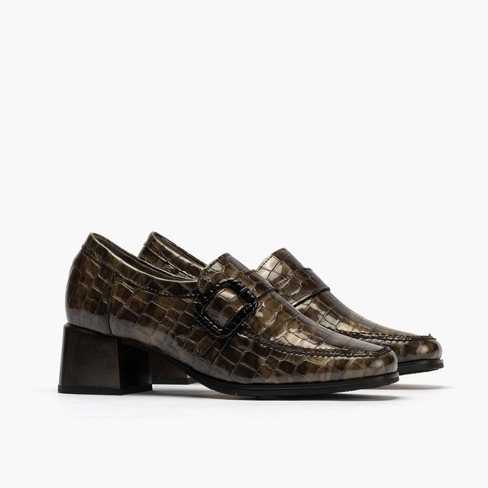 pitillos Zapato Abotinado en Coco de mujer color humo