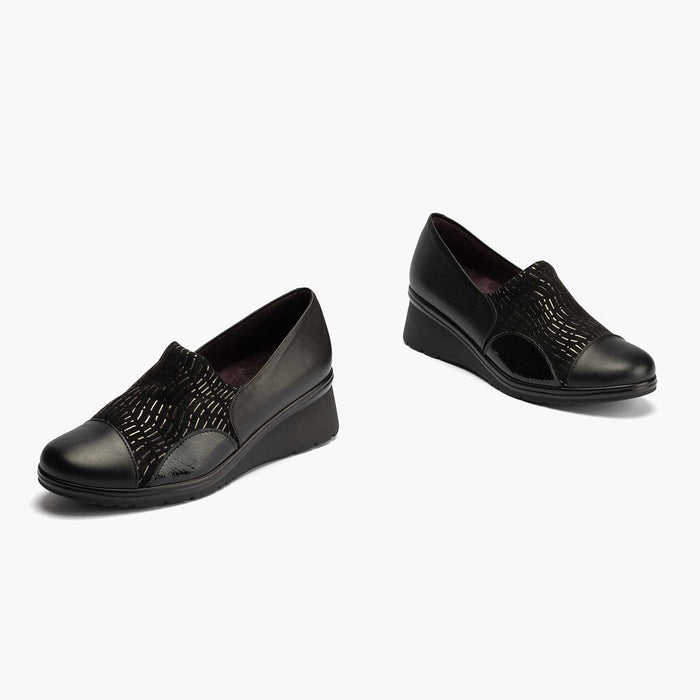 Pitillos Zapato Abotinado Lycra Para Mujer Color Negro