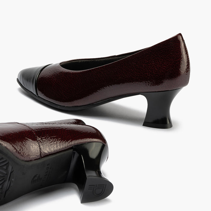 pitillos Zapato de Salón Combinado Charol mujer color burdeos