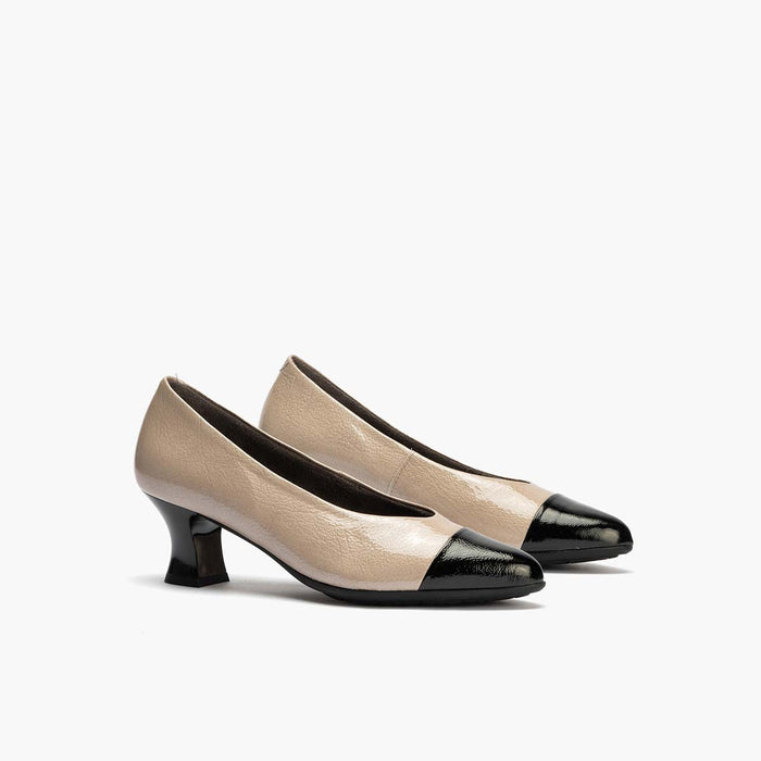 pitillos Zapato de Salón Combinado Charol para mujer color piedra