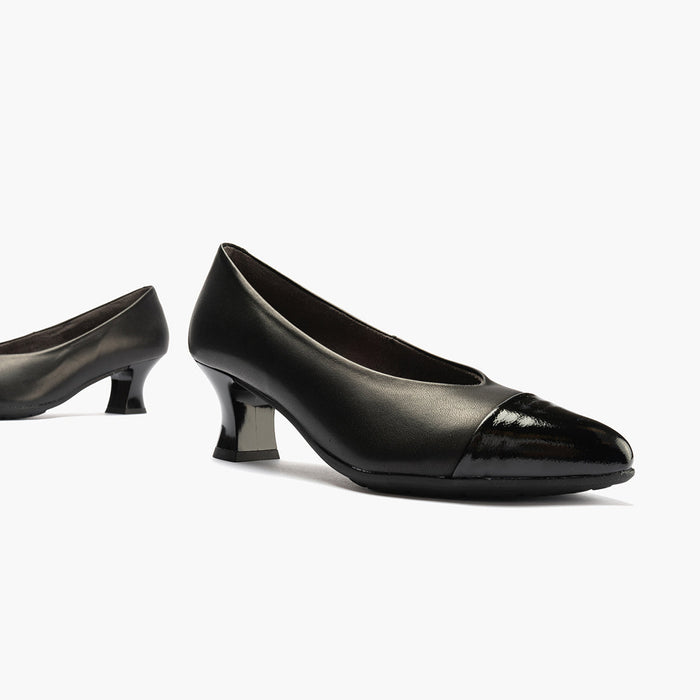 Pitillos Zapato De Salón Combinado Napa Para Mujer Color Negro