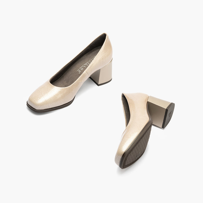 Pitillos Zapato De Salón En Charol Mujer Color Piedra