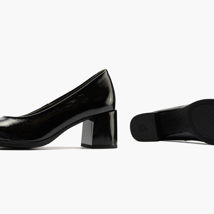 Pitillos Zapato De Salón En Charol Para Mujer Color Negro