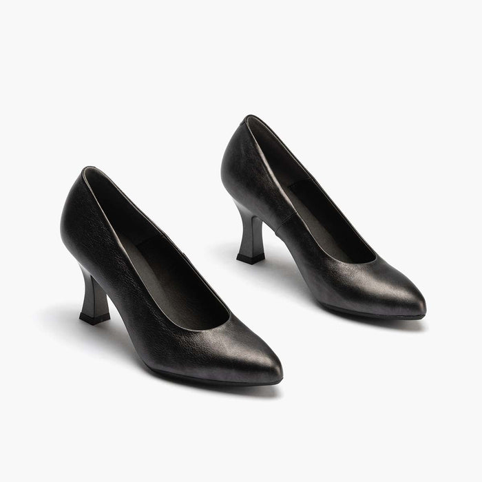 Pitillos Zapato De Salón Laminado De Mujer Color Antracita