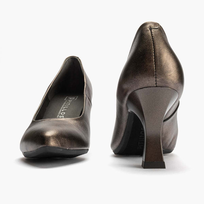 Pitillos Zapato De Salón Laminado Mujer Color Bronce