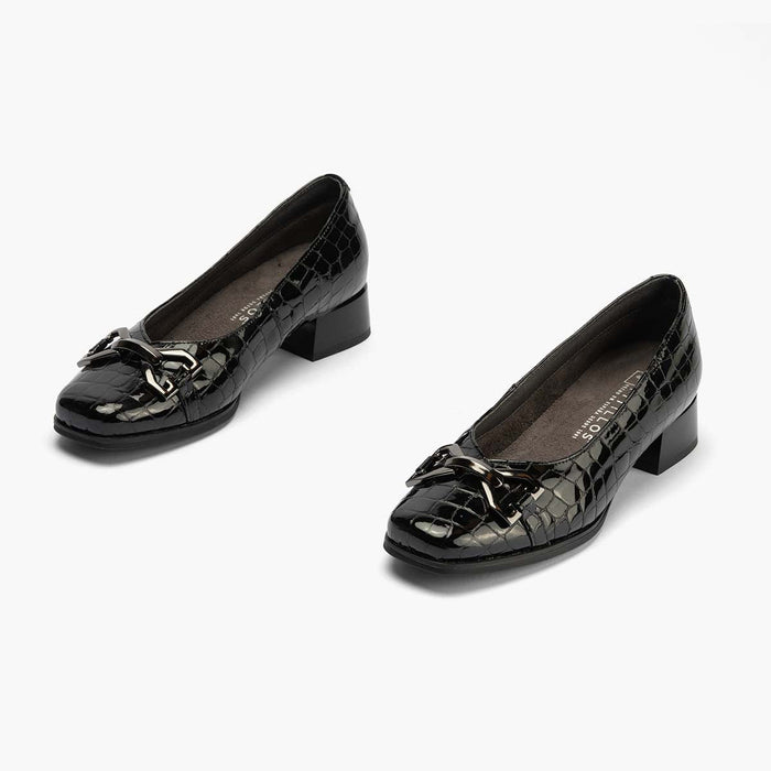 Pitillos Zapato De Salón Pico Con Adorno Para Mujer Color Negro