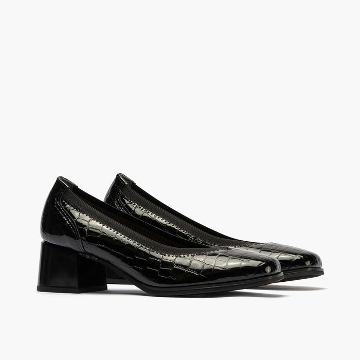 pitillos Zapato de Salón Pico con Elástico de mujer color negro