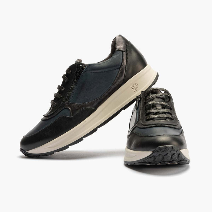 Pitillos Zapato Deportivo Con Cremallera De Mujer Color Negro