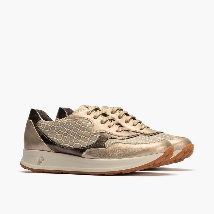 pitillos Zapato Deportivo Cordones mujer color piedra